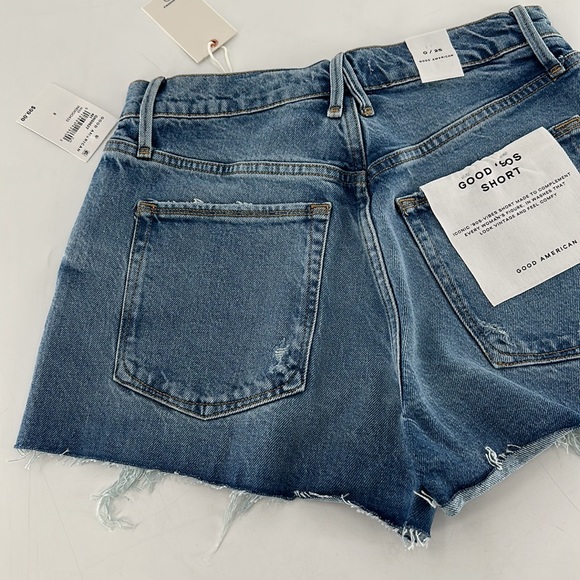 Good American Indigo433 Good 90s Shorts 0 - Picture 5 of 13
